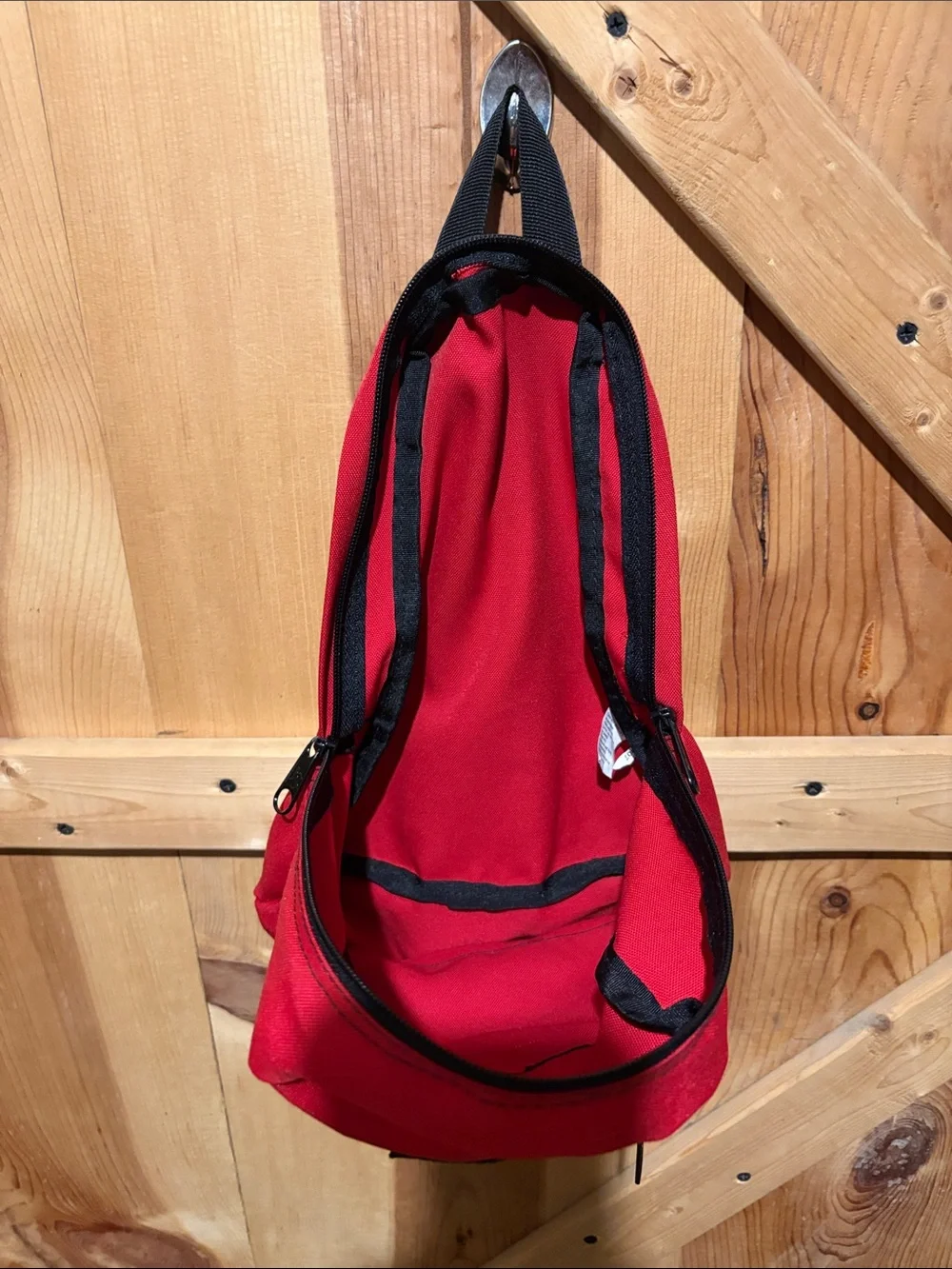 Jansport Red Mini Backpack with Front Zip Pocket